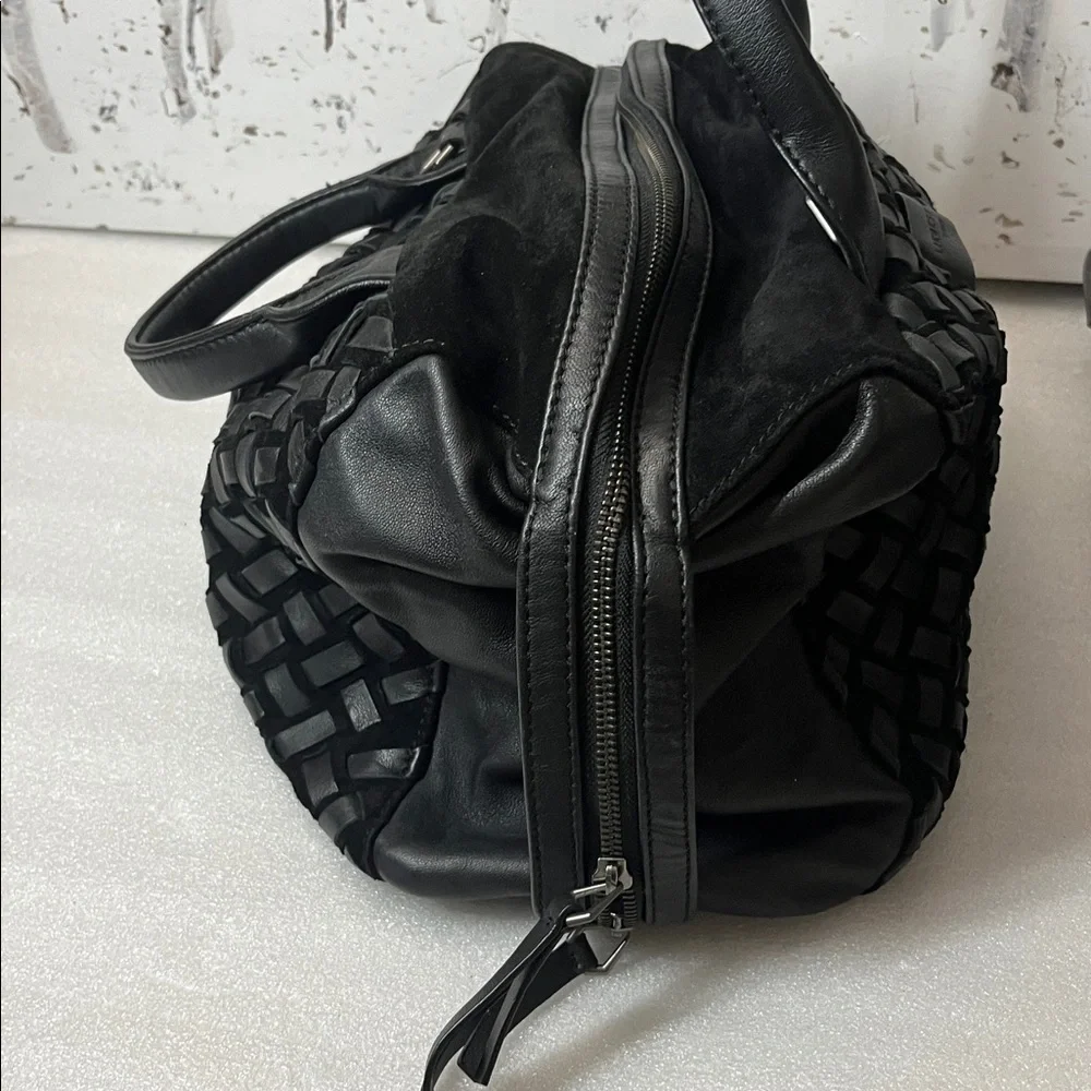 Liebeskind Black Woven Leather Satchel